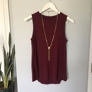 ⚡️Burgundy flowy tank